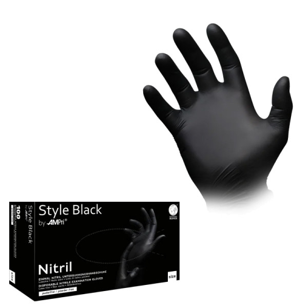 Ampri Style Black Nitrilhandschuhe schwarz