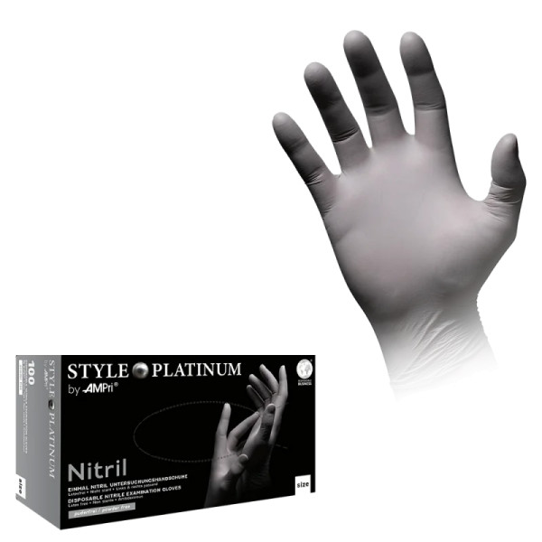 Style platinum Nitrilhandschuhe silbergrau
