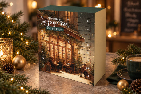 Kaffee Adventskalender himmlische Kaffeegenüsse mit 24 Sorten Kaffee